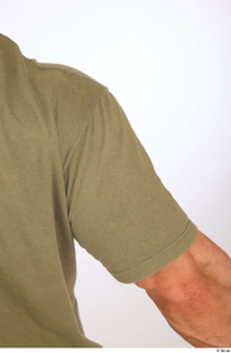 Duncan arm olive green t-shirt sleeve sports upper body 0005.jpg